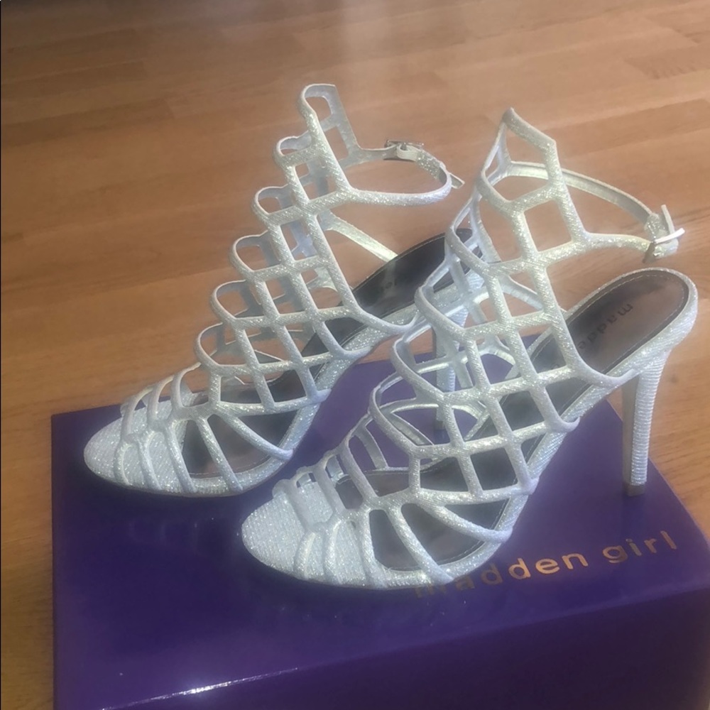 Madden Girl Silver Heels